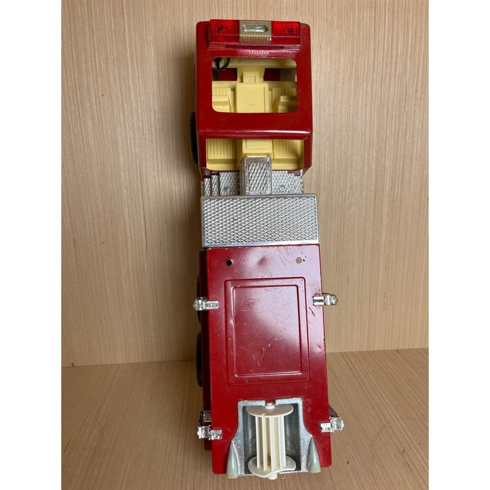 Vintage 80s Nylint Rescue Pumper Fire Truck Red Pressed Steel Metal Muscle Toy